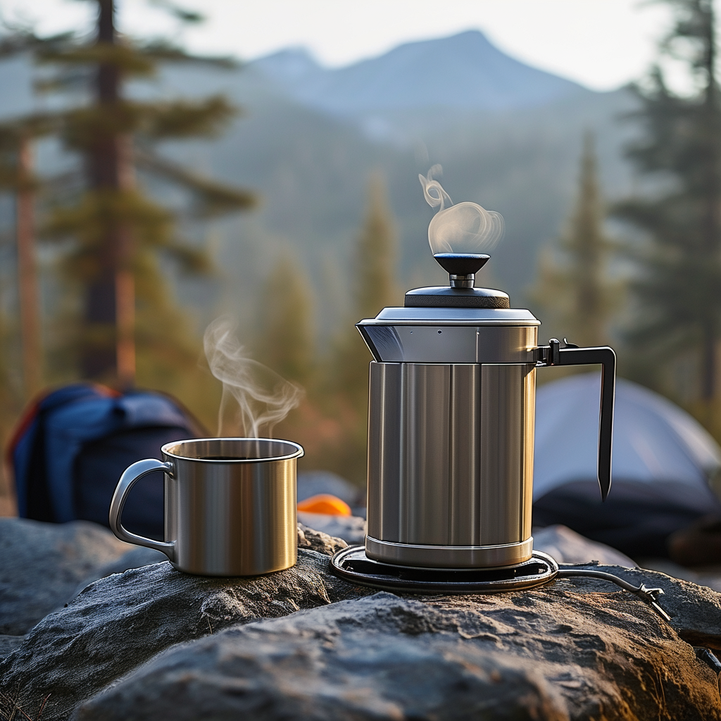 Die Titan French Press – Ihr perfekter Begleiter für Camping-Kaffeegenuss