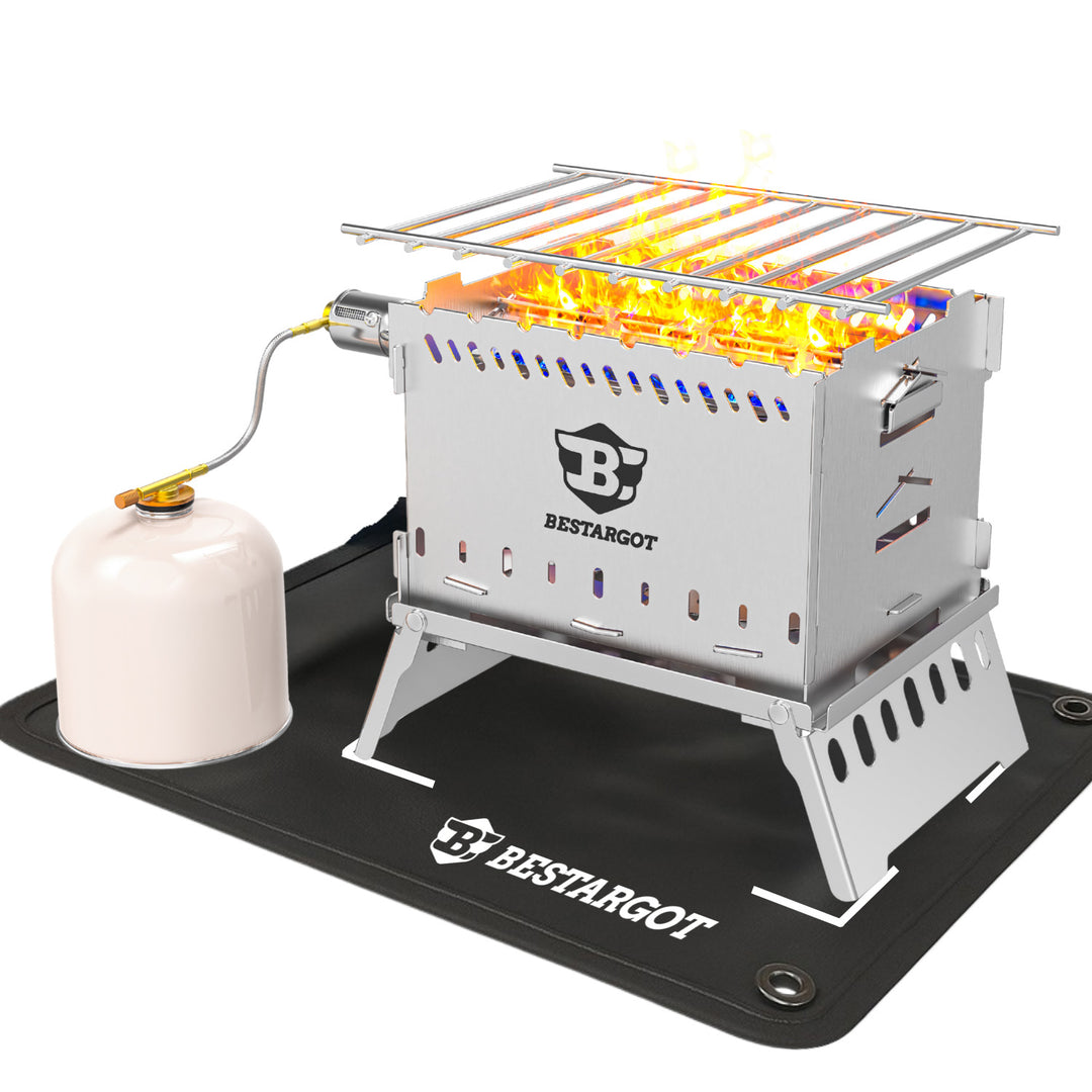 mini gasgrill camping Bestargot Camping Gas Grill – Mini Stainless Steel Gas Grill for Balcony, BBQ & Outdoor – BestargotCamp DE