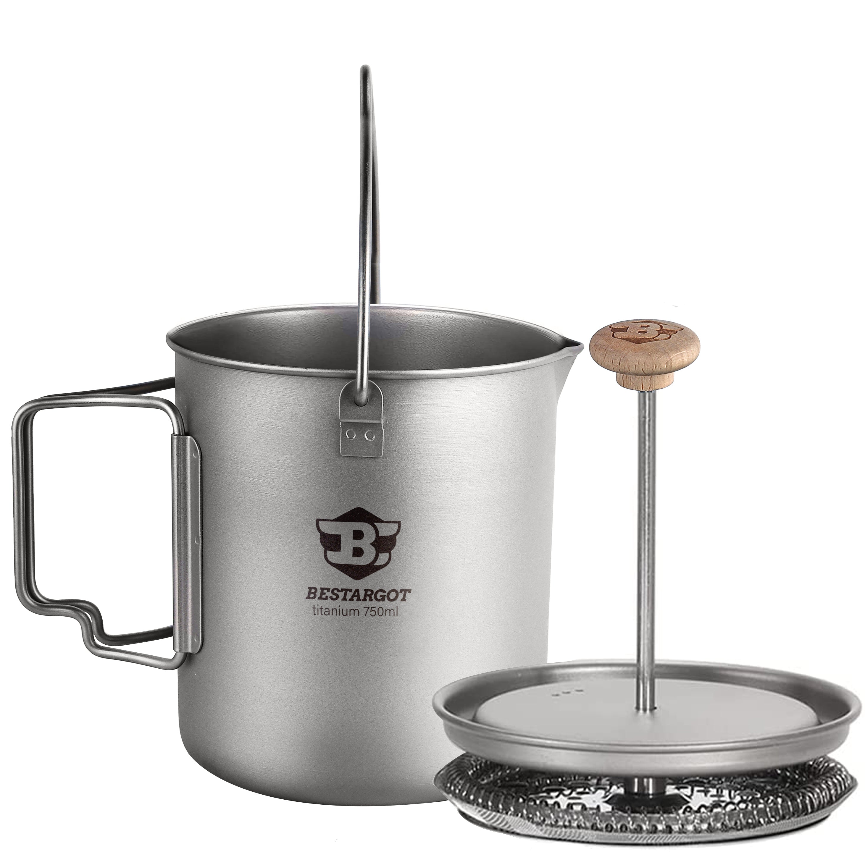 Bestargot Titan French Press Camp Kaffe